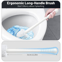 1 x Brand New Toilet Brushes, 31cm Long Toilet Brush Handle, Bathroom Toilet Brush Holder and Holder, Stainless Steel Base Handle Toilet Brush, Hidden Toilet Brushes, Toilet Cleaning Brush, Toilet Brush, Toilet Brush - RRP €11.95