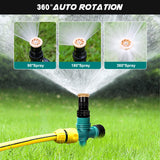 1 x RAW Customer Returns Pack of 4 lawn sprinklers 360 rotating garden sprinkler garden sprinkler, water sprinkler adjustable automatic irrigation system for garden lawn plants vegetables flowers pastoral green  - RRP €19.99