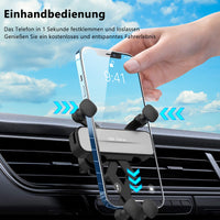 2 x RAW Customer Returns Ossky Mobile Phone Holder for Car, 360 Rotating Mount, Equipped with 3 in 1 Charging Cable, Compatible with iPhone, Samsung, Huawei, Xiaomi, Silver - RRP €21.6