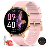 1 x RAW Customer Returns Women s Smartwatch with Phone Function, 1.32 Touchscreen Watch Fitness Tracker with Personalized Screen, Female Cycle Management, Heart Rate Monitor Sleep Monitor, IP67 Watch for Android iOS - RRP €44.02