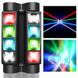 1 x RAW Customer Returns BETOPPER Moving Head Stage Light, Disco DJ Light 8x3W RGBW 4 in 1 LED Light Effect, Mini Party Light Stage Light with DMX512 Voice Mode for Bar Party Club Christmas Halloween - RRP €81.99