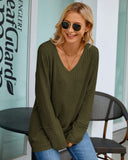 1 x Brand New PLOKNRD Knitted Sweater for Women Winter Basic Sweatshirt Daily Tops Dark Green, S - RRP €28.99