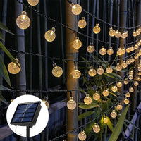 1 x RAW Customer Returns EXTRASTAR Solar Outdoor String Lights, 30 LED, Warm Light 2200K, 10M Waterproof String Lights, 8 Lighting Modes for Garden, Wedding, Holidays, Christmas, Terrace, Parties - RRP €16.85