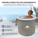 1 x RAW Customer Returns Foldable Ice Bath Tub 80cm Large Inflatable Bathtub Adults Ice Bathing Barrel Freestanding Ice Tub Mobile Bathtub Ice Barrel for Outdoor Ice Bath Shower Spa Soaking Shower - RRP €89.95