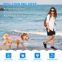 1 x Brand New TVMALL Dog Cooling Vest Breathable Mesh Dog Jacket Summer Cool and Comfortable Dog Coat Adjustable With Reflective Strip Pet Clothes Suitable for Large Medium and Small Dogs - RRP €22.46