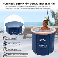 1 x RAW Customer Returns Ice bathing barrel with lid 75x75cm Foldable ice bath bathtub for athletes and sportsmen Inflatable bathtub adults Freestanding bathtub Foldable outdoor cool ice bath - RRP €78.68