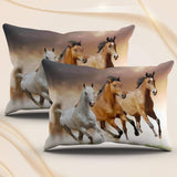 1 x RAW Customer Returns LLTTEER Bed Linen Set for Horses 3D Print Children s Animal Bed Linen Set 3 Pieces Microfibre Duvet Cover Set with Zip and Pillowcase 50 x 75 cm for Children White Horse, 220 x 240 cm  - RRP €20.4