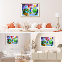 20 x Brand New NAIMOER Mario Diamond Painting Adults, 5D Diamond Painting Pictures Cartoon Diamond Painting Adults Anime Diamond Painting Children DIY Diamond Painting for Home Wall D cor 30x40cm - RRP €408.0