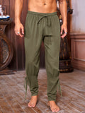 1 x Brand New YBENLOVER Men s Medieval Trousers Vintage Casual Pants with Pockets Renaissance Pirate Pants Cosplay Costume Shorts XL, Army Green  - RRP €30.23