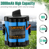 1 x RAW Customer Returns Shentec 18V 3000mAh battery lithium battery compatible with Gardena robotic lawnmower R80Li R75Li R70Li R50Li R45Li R40Li R38Li Husqvarna automatic lawn mower 105, 305, 308, 308x Flymo robotic lawnmower 1200R - RRP €50.41