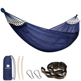 1 x RAW Customer Returns Anyoo Hammock Net with Spreader Bars, Breathable Cooling Net Bar Hammock with Tree Straps for Outdoor Indoor Garden, Balcony, Patio, Backyard, Camping - RRP €30.38