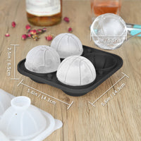 9 x Brand New Koilox 3D Basketball Shapes Ice Cube Molds Black Silicone, 4x Large Ice Ball Maker with Lid Easy Release BPA Free 2 Inch Sphere Ice Molds for Freezer, Whiskey, Cocktail, Juice, Dishwasher Safe - RRP €73.8