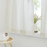 1 x RAW Customer Returns PONY DANCE sheer curtains kitchen curtains linen semi-transparent bistro curtain set of 2 W 60 x H 60 cm short curtains in country house style kitchen curtain short linen curtain caravan, beige - RRP €21.13