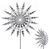 2 x RAW Customer Returns Magical and Unique 3D Metal Windmill, Sculptures That Move with the Wind, Wind Turbine with Metal Garden Stake, Kinetic Windmill, for Outdoor, Patio, Lawn Garden Decoration - RRP €39.78