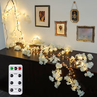 1 x RAW Customer Returns Willow Vine with Remote Control, 7.8ft Lighted Cherry Blossom Willow Vine, 150 LEDs Floral Spring Garland Lights, Artificial Plants Tree Vine Lights for Walls Bedroom Living Room Decor - RRP €37.3