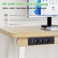 1 x RAW Customer Returns Table socket with USB C PD20W, 3-way built-in power strip with 3 USB, table power strip with switch, built-in socket with USB for furniture or work surfaces, 2M cable, black - RRP €39.13