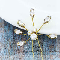 1 x Brand New Yean Bridal Hair Pins Wedding Hair Accessories Hair Clips Headpiece for Women Girls 3pcs - RRP €9.66