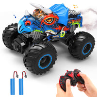 1 x RAW Customer Returns NEXBOX Dinosaur Remote Controlled Monster Truck Offroad - Rc Dino Triceratops Monster Truck Car Birthday Gift for Boys and Girls, Gift Toy for Children from 4-10 Years - RRP €34.88