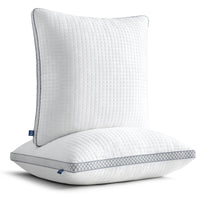 1 x RAW Customer Returns BedStory pillow 80x80, adjustable fiber filling hotel pillow with zipper, set of 2 made of 1500g x 2 microfiber, washable neck pillow for allergy sufferers, side sleepers and back sleepers - RRP €68.56