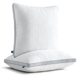 1 x RAW Customer Returns BedStory pillow 80x80, adjustable fiber filling hotel pillow with zipper, set of 2 made of 1500g x 2 microfiber, washable neck pillow for allergy sufferers, side sleepers and back sleepers - RRP €61.7