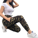 1 x RAW Customer Returns Nuofengkudu Camouflage Pants Women Harem Cargo Side Pockets Jogging Pants Elastic Waist Teenager Girls Joggpants Sweatpants Sports Pants Harem Pants Comfortable Sports Pants Green M - RRP €24.99