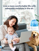 1 x RAW Customer Returns Humidifier, 2.2L humidifier for children s room with 28dB quiet, humidifier for bedroom with 360 rotating nozzle, BPA-free, auto shut-off, easy to clean humidifier for office, baby, plant - RRP €37.3