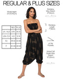 1 x RAW Customer Returns likemary Harem Jumpsuit women elegant loose, harem pants top, summer outfit backless short sleeve, casual sexy summer top Aladdin pants, beach pants harem pants - black gold S-XL - RRP €32.0