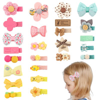 2 x RAW Customer Returns Heyu-Lotus Hair Clips for Girls, 25 Piece Hair Clips Set for Girls, Baby Hair Accessories, Colorful, Cute Clips, Hair Clips, Headdress, Non-Damaging Hair Clips for Children - RRP €18.12