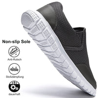 1 x Brand New AZSDXS Slip-on sneakers men s non-slip running shoes, breathable sports shoes, lightweight casual shoes, outdoor sneakers, dark gray 46 - RRP €20.16