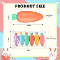 2 x RAW Customer Returns Dianelhall 24 Pieces Mini Highlighter Set Cute Carrot Shaped Highlighters Kawaii Mini Highlighters with Assorted Pastel Colors Cartoon Highlighter Pens for Diary Journal School Office - RRP €30.24