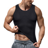 1 x RAW Customer Returns Junlan Undershirt Men Body Shapewear Compression Shirt Men Workouts Tank Top Men Belly Away Men Compression Shirt Men Negro, ML  - RRP €27.6