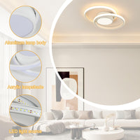 1 x RAW Customer Returns SENQIU Ceiling Light LED, 42W 4700LM Round Ceiling Light Modern, White Acrylic LED Ceiling Lighting for Bedroom Living Room Kitchen Dining Room, Warm White Light 3000K, 40CM - RRP €36.98