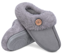 2 x RAW Customer Returns BTNEEU Slippers Women s Winter Warm Memory Foam Slippers Soft Comfortable Slippers Non-Slip Flat Plush Slippers Fluffy for Indoor and Outdoor Use - RRP €40.32