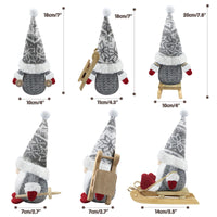 1 x RAW Customer Returns Gehydy Christmas Gnome Figures Set of 3 Christmas Decoration Gnomes Christmas Decoration Gnome Accessories Decoration Christmas for Home Kitchen - Grey - RRP €17.38