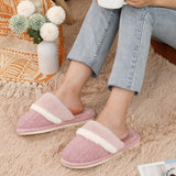 1 x RAW Customer Returns GOEWY Slippers Women Men Winter Plush Warm Slippers Soft Flat Memory Foam Home Non-Slip Slippers Pink, 41 42EU  - RRP €26.24