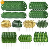 1 x Brand New RANJIMA 72pcs Artificial Palm Leaves Tropical Party Decorations Hibiscus River Palm Leaves Palm Leaves for Hawaiian Luau Jungle Beach Birthday Theme Decoration - RRP €22.8