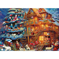 8 x Brand New MISITU Puzzle 1000 pieces House with Christmas decoration 52 x 38 cm, gift for the holidays - RRP €112.88