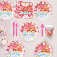 3 x Brand New HGSHUO Daisy Party Tableware Children s Birthday Boho Birthday Party Tableware Tablecloth Paper Plates Cups Napkins Flowers Birthday Party Wedding Baby Shower Table Decoration - RRP €61.17