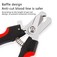 3 x Brand New YAODHAOD Claw scissors for dogs, claw cutters, cats, professional claw clippers and trimmers, with nail file, stainless steel claw pliers, with safety protection M, red  - RRP €61.2