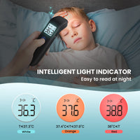 2 x RAW Customer Returns Ear thermometer forehead thermometer for adults baby, digital forehead ear fever thermometer contactless infrared fever thermometer with fever alarm, memory function, black - RRP €47.48