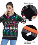 1 x RAW Customer Returns IDGREATIM Men s LED Light Christmas Sweater Ugly Christmas Sweater Santa Claus Long Sleeve Sweater for Christmas XL - RRP €46.38