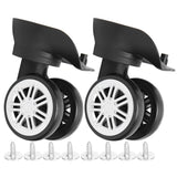 1 x RAW Customer Returns Alomejor Luggage Suitcase Wheels Replacement Universal Casters for Travel Suitcase Double Row Mute Suitcase Wheels Repair Wheel, Polypropylene PP , Black - RRP €57.7