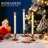 1 x RAW Customer Returns Romadedi candlestick candle holder gold taper candles - set of 6 candle stands decoration Christmas metal for tapered candles iron vintage retro for wedding Thanksgiving Advent table decoration - RRP €30.1