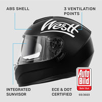 1 x RAW Customer Returns Westt Motorcycle Motocross Helmet with Double Visor and Sun Visor for Men and Women, Tourism, Racing, Scooter, Moped and Chopper, ECE DOT Certified - RRP €82.14