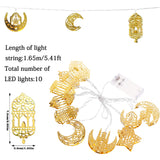 5 x Brand New Ramadan String Light,1.65M 10LED Muslim Ramadan String Lights,Ramadan Lights Eid Mubarak Decorations,Ramadan String Lights Works,Ramadan Decoration,Ramadan Garland Lights - RRP €40.25