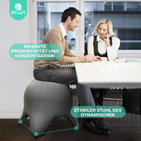 1 x RAW Customer Returns ENOVI starfish sitting ball office ergonomic, improve balance, core strength and posture, relieve back pain, load capacity up to 300 kg, 60 cm, grey - RRP €70.58