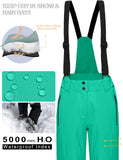 1 x Brand New Mapamyumco Women s Ski Bib Overalls Waterproof Windproof Insulated Removable Green S - RRP €119.98