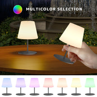 1 x RAW Customer Returns Postlucky Table Lamp Wireless Mini Small LED Battery Table Lamp Outdoor Touch Dimmable Warm White RGB USB Rechargeable Table Lamp Wireless Set of 2 IP44 for Outdoor Patio Terrace Balcony Gray  - RRP €43.99