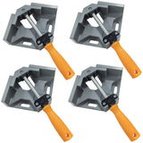 1 x RAW Customer Returns 4Pcs Square Clamp, 90 Right Angle Clamp, Single Handle Corner Clip with Adjustable Rotating Jaw for Woodworking, Engineering, Welding - RRP €38.99