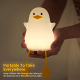 2 x RAW Customer Returns YuanDian Cute Duck Night Light, Cute Night Light for Kids, Touch Control, Portable and Rechargeable, Dimmable, for Kids Bedroom, Gifts for Women, Teens, Girls, Babies Silicone - RRP €42.24